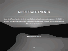 Tablet Screenshot of mindpower-events.de